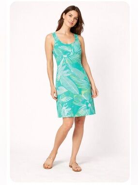Columbia Sundress Sz S Green Freezer III Tropical Print Hawaiian Stretch